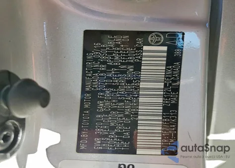 2017 Toyota Corolla L z USA, uszkodzony, nr VIN 2T1BURHE4HC765120